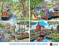 Narrowboat Canal Boat Jigsaw Puzzle by House of Puzzles Choice of Scene - New