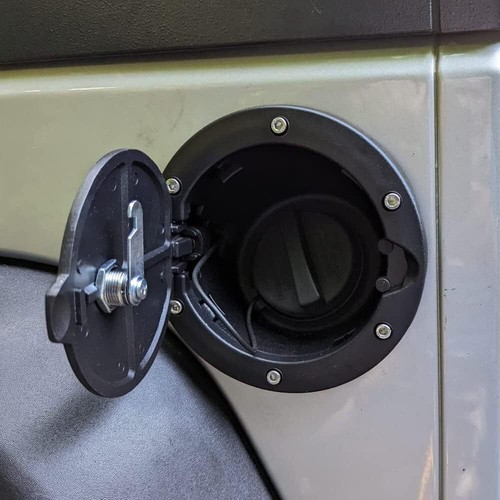 Locking Gas Tank Cap Fuel Filler Door Cover for Jeep Wrangler JK Unlimited 07-18 - Picture 8 of 12