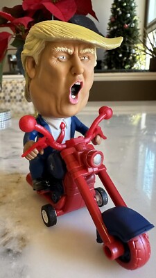 DINOBROS President Donald Trump 2024 Toy Figure Riding Motorcycle
