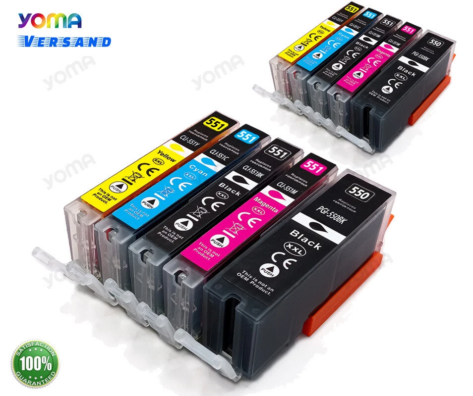 XL PATRONEN für Canon PGI-550XL CLI-551XL MG5450 MG5550 MX925 IP7250 IX6850 - Bild 4 von 4