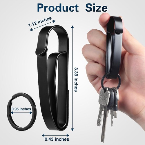 2pcs Duty Belt Key Holder Quick Release Key Ring Clip for Police Law Enforcement - Picture 6 of 6
