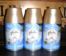 (3) Glade Automatic Spray Can Refills CLEAN LINEN SCENT FITS AIRWICK