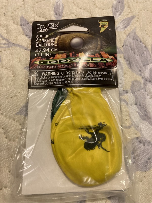 godzilla 1998 silk screened ballons trend masters toho doom rare toy kaiju zilla
