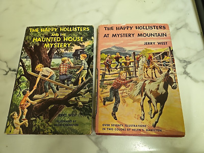 2 Happy Hollister Books- Mystery Mountain (1954) & Haunted House (1962) Hb W/DJ