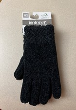Isotoner Black Gloves Women  s One Size Smart Touch Eco Comfort Modern Soft NWT
