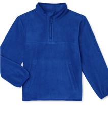 New Size XL 14-16 Boys wonder nation quarter zip Solid Blue jacket