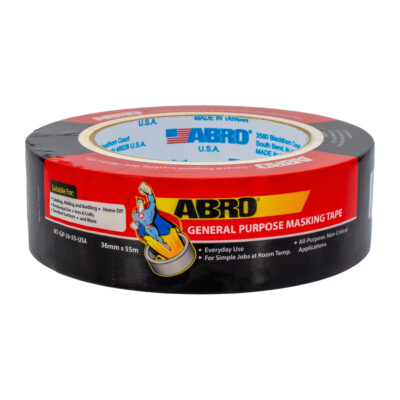 General Purpose Masking Tape 36mm x 55M Natural ABRO MT-GP-36-55-USA