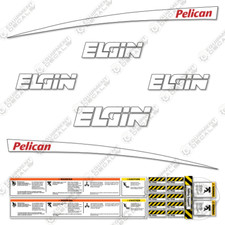Fits Elgin Pelican Decal Kit Vacuum Sweeper - WHITE - 7 YEAR OUTDOOR 3M VINYL!