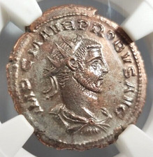 Probus Roman Empire NGC AU Aurelianianus Soldier Spear Branch Sphere Clementiate