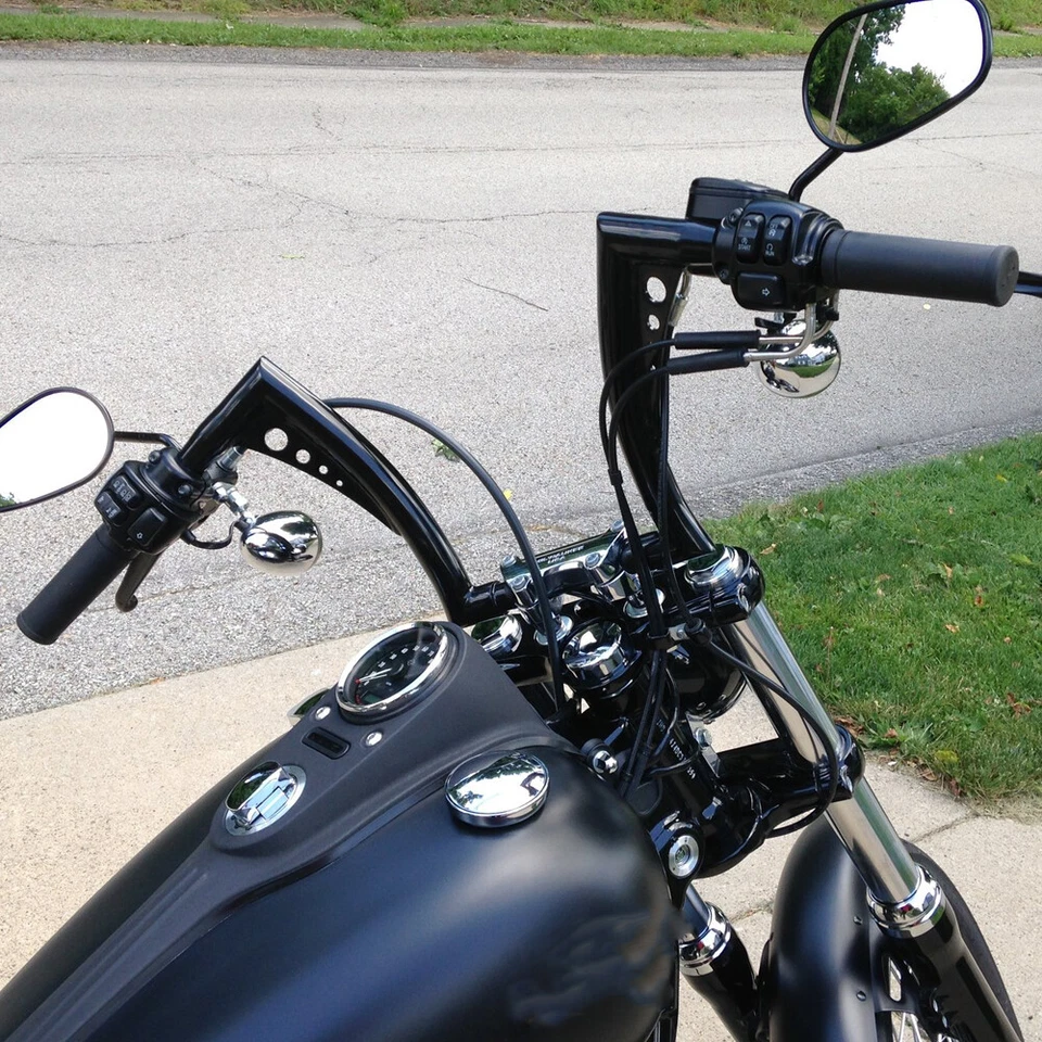 10'' 12'' 14'' 16'' Ape Hangers Handlebar DNA MONSTER 1-1/4" Fat Bar For Harley - Image 3 of 4