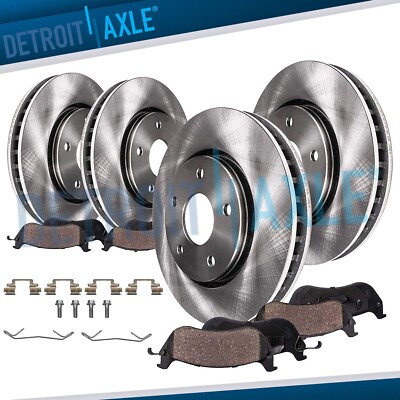 8pc Front Rear Disc Brake Rotors Ceramic Brake Pads for 2010-2015 GLK350 GLK250