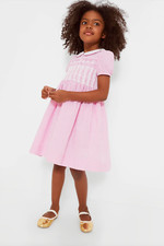 Polo Ralph Lauren Girls Striped Smocked Cotton Seersucker Dress Size 6X NWT