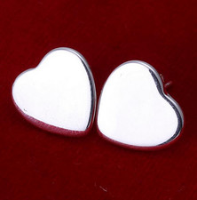 Women's 925 Sterling Silver Love Heart Ear Stud Fashion Earrings E69