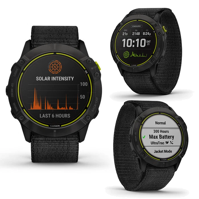 Garmin Enduro Carbon Grey DLC Titanium W/ Black Band Solar Smart