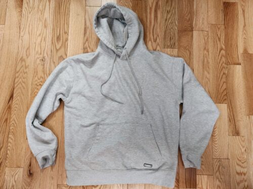 Pull & Bear Hoodie Mens Size L Gray  Pullover Drawstring Long Sleeve Sweatshirt - Picture 1 of 7