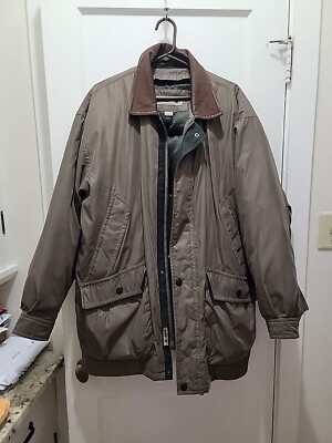 Rainforest RFT Down Filled Khaki Brown Jacket Men's Large Removable Down Lining