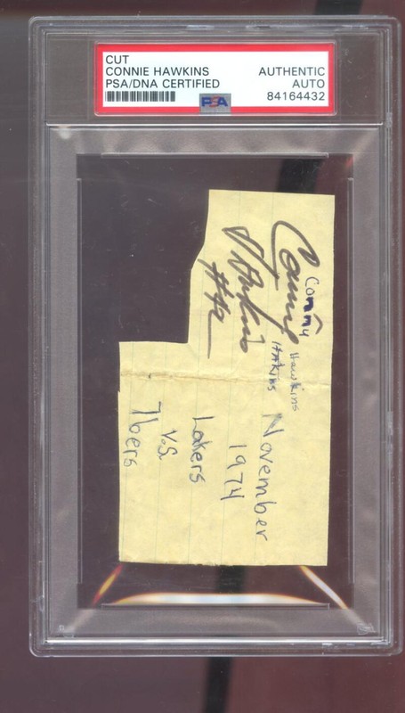Connie Hawkins Signed Autographed Autograph Auto PSA PSA/DNA COA Basketball Cut
