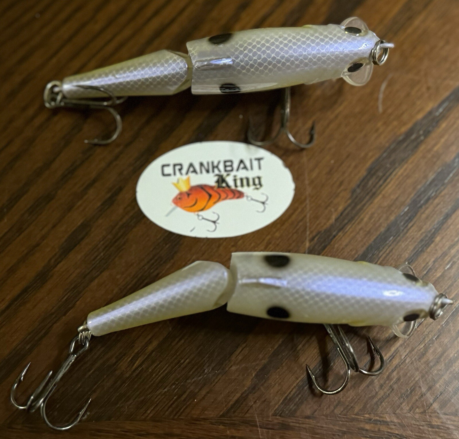 2 Strike King King Shad jointed Shallow Wake Crank-bait Lure Chartreuse Shad - Image 3