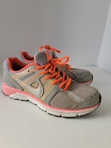Grey/Orange Athletic Sneaker Shoes Size 