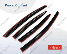 For 2012-2015 Honda Civic Sedan JDM 3D Wavy Mugen Style Window Visor Rain Uaklpo