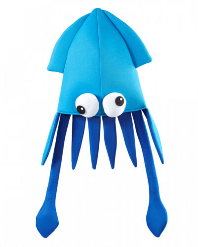 Blauer Tintenfisch Hut mit Tentakeln - Bild 1 von 3