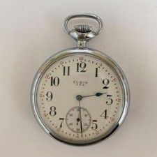 OVER 100 YEARS AGO ELGIN Pocket Watch Open face Hand-winding Vintage 1918 16S17J