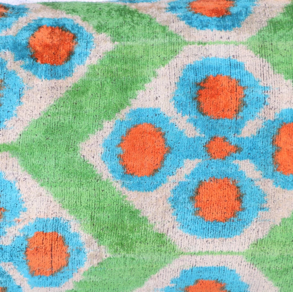 Almohada hecha a mano de terciopelo rectangular pluma inserción 16 x 24 pulgadas (40 x 60 cm) Foto 4 de 4