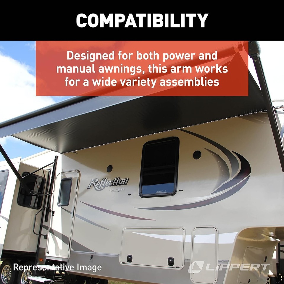 New Lippert 281154 Solera Standard Flat Awning 69" Gas Strut Support