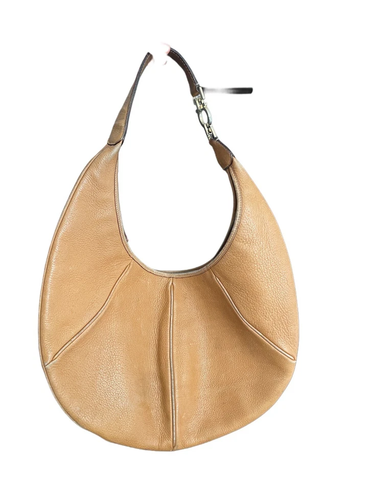 Bolso de Mano Salvatore Ferragamo Boho Circular Marrón Amarillo Camel Foto 3 de 4