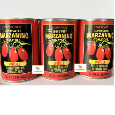 トイガン TOMATO 3-Bottle Trader Joe's Super Sweet MARZANINO WHOLE PEELED TOMATOES
