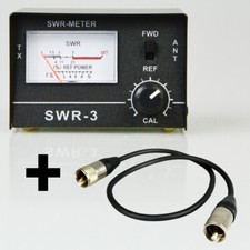 SWR Meter + Patch Lead for CB Radio Aerial 25-30 MHz FREE Antenna Tuning Guide