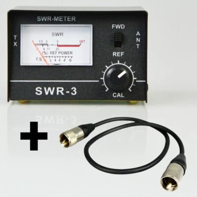 THUNDERPOLE SWR Meter + Patch Lead for CB Radio Aerial 25-30 MHz FREE Antenna Tuning Guide