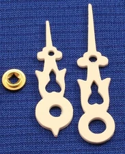 Cuckoo Clock Hands New Parts To Fit a 90 mm or 3 1/2" Diameter Dial White