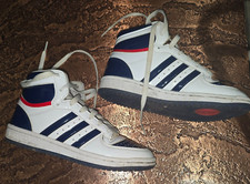 Adidas D74481 Top Ten White Blue Hi Top Sneakers Youth Size 6 Shoes 4