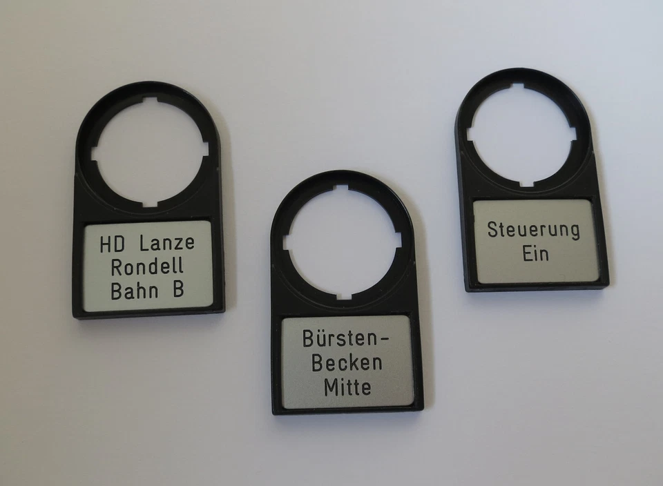 Einlegeschilder kompl. mit Schildträger Klöckner Moeller 27 x 18 mm / M22S-ST-X