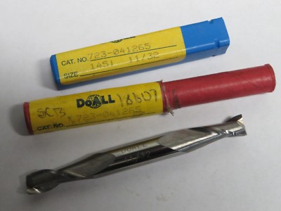 SGS DOALL 11/32'' x 3/8'' Shank Solid Carbide 2 Flutes Double End Mill Endmill USA
