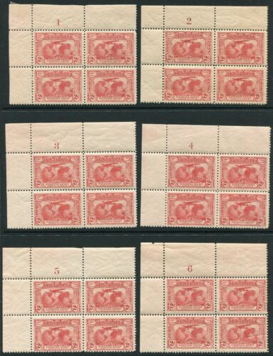 Australia 1931 Smith 3d SG 121 plates 1-8 blocks of four u/m (cat. £72+) 4 scans - 第 1/4 張圖片