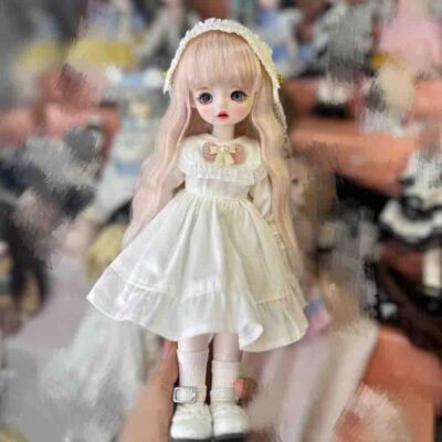 1/6 BJD Doll Pretty Girl Ball Joints Doll Face Makeup Full Set White