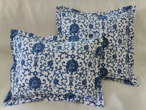 2 RALPH LAUREN PORCELAIN ROSETTE BLUE TOSS PILLOW Covers Shams New - Picture 6 of 9
