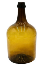 ANTIQUE OPEN PONTIL GOLDEN-AMBER STODDARD NH DEMIJOHN