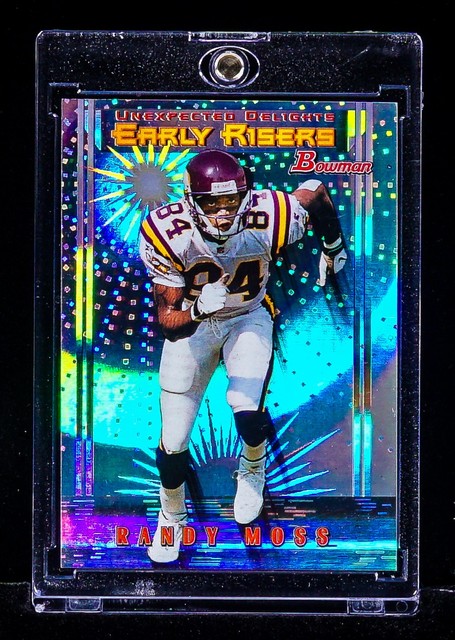 Randy Moss Early Riser Holo Foil Insert Card Vikings Hall Of Fame