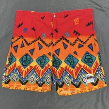 Vintage Morey Boogie Swim Trunks Mens Large AOP 80s Surf Skate Punk Made In USA