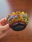 Super Purple Northwood Carnival Glass Acorn Burrs Berry Bowl