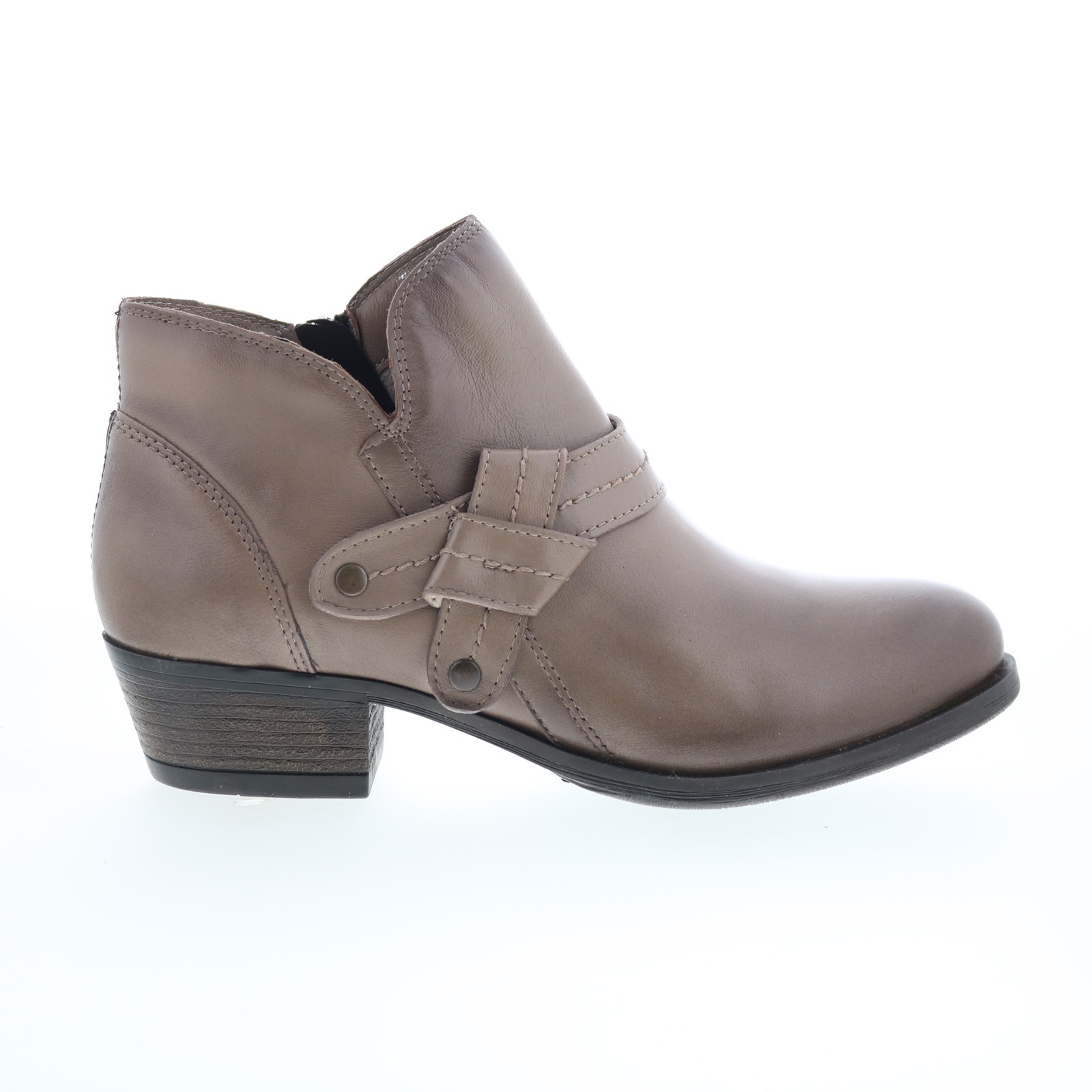 Miz Mooz Bennet Womens Gray Leather Zipper Ankle & Booties Boots