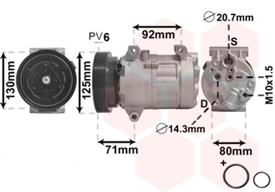 VAN WEZEL Kompressor Klimaanlage *** IR PLUS *** 4300K103 für RENAULT MEGANE 12V