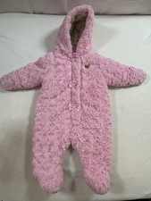 Juicy Couture Baby Girl Chunky Plush Sherpa Pram in Light Pink Size 3-6 Month