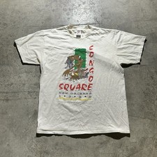 Vintage Single Stitch Made In USA 1995 New Orleans Jazz & Heritage Shirt Mens XL