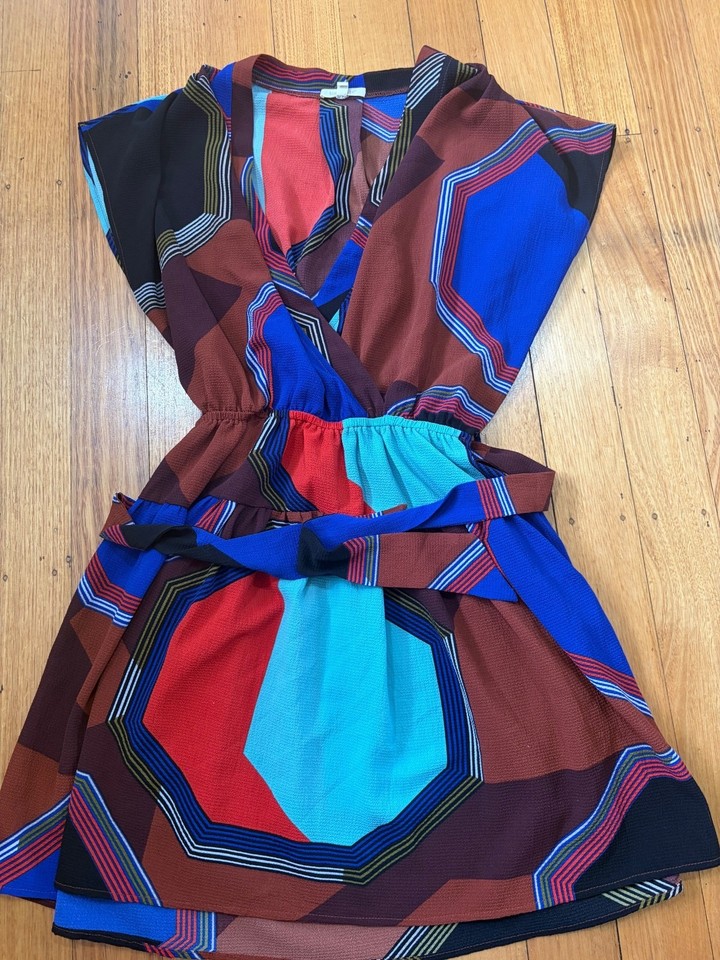 Loralette faux wrap mini to knee length dress size 14/16