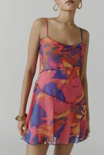 Urban Outfitters UO Moxie Mesh Mini Slip Dress Pink Size XS Cute