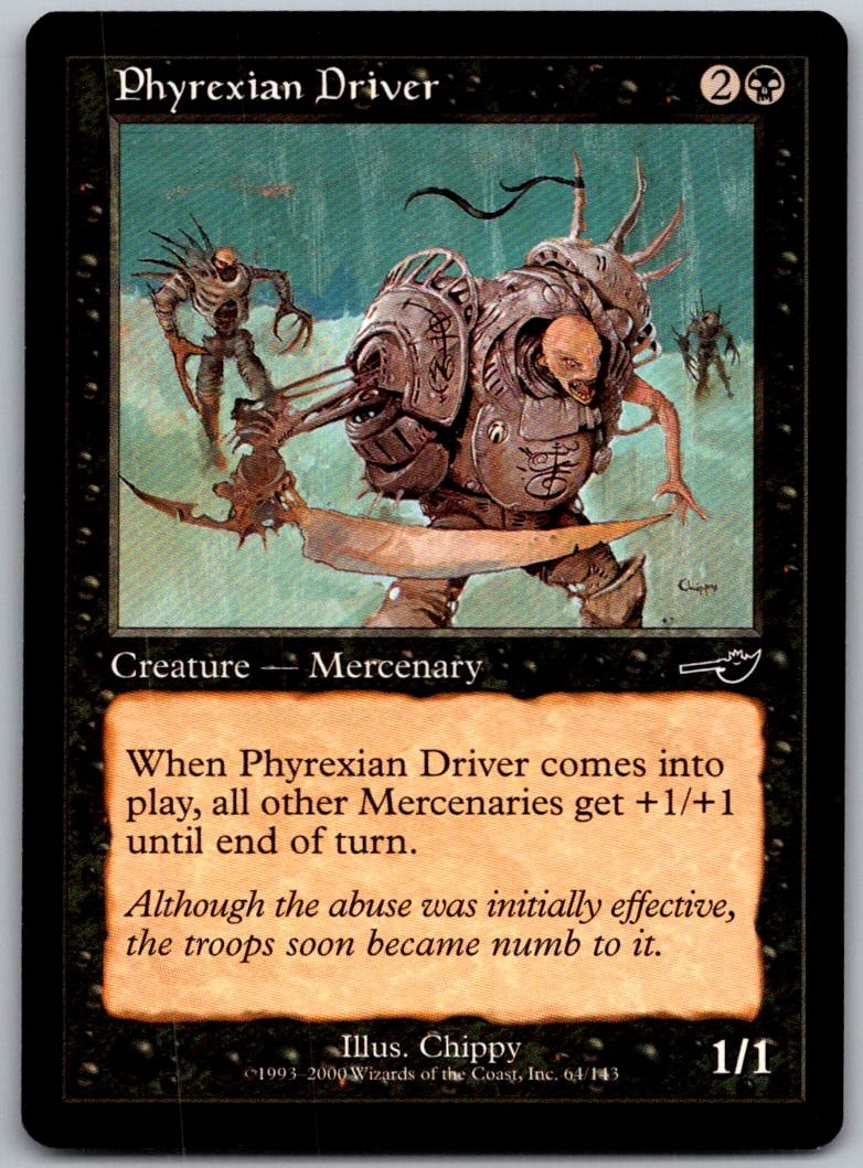 Phyrexian Driver 64 Common Nemesis Magic: The Gathering Lightly Played